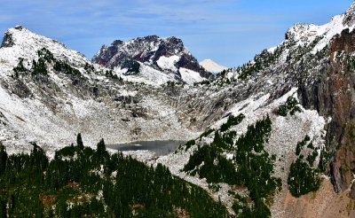 Vesper Peak, Lake Elan, Sperry Peak, Big Four Mountain, Mt Adams, Cascade Mountains, Washington 547 