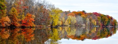 Wallkill Lake and Reflection of Fall Foliage, Wallkill, New York 221 