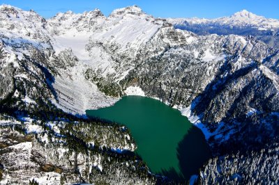 Blanca Lake, Mount Cristo, Columbia Glacier, Columbia Peak,Keyes Peak, Glaciier Peak, Washington 335 
