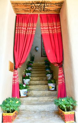 Stair and Flower Pots, Adobe House, Riyadh, Saudi Arabia 199