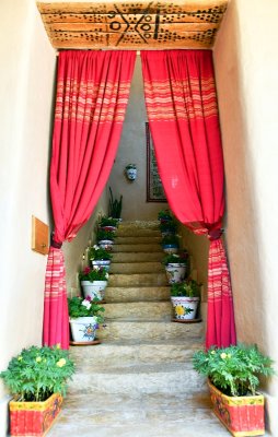 Stair and Flower Pots, Adobe House, Riyadh, Saudi Arabia 199 