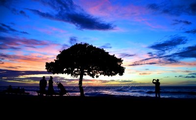 Sunset at Beach Tree Lounge, Big Island, Hawaii 072 