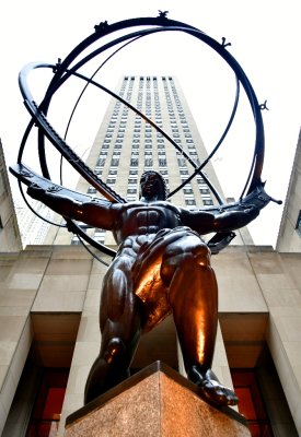 Greek god, Atlas, Rockefeller Plaza, Rockefeller Center. New York 103