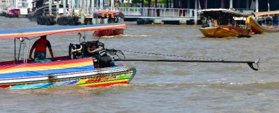 Thai Long Tail motor and prop on the Chao Phraya River, Bangkok, Thailand 166