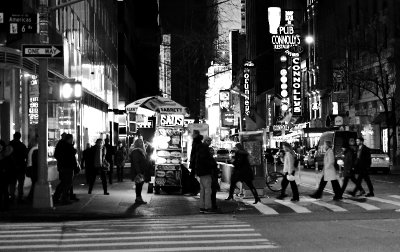 Night life on Avenue of The Americas, New York City, New York 313