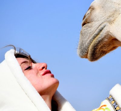 Logan and Mother Camel, Al Ghat, Saudi Desert, Saudi Arabia