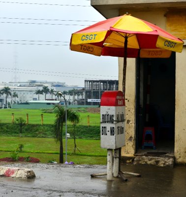 Protect the Road Marker, Ha Noi 16 Km, Vietnam 048 