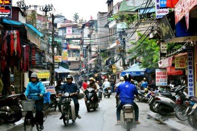 Narrow street in Hanoi Old Quarter, Hanoi, Vietnam 107 