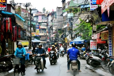 Narrow street in Hanoi Old Quarter, Hanoi, Vietnam 107