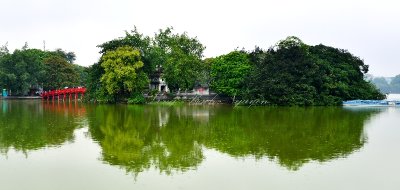 The Huc Bridge, Temple of the Jade Mountain, Hoan Kiem Lake Park, Hanoi, Vietnam 154