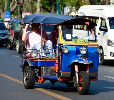 Thai Tuk Tuk taxi, Bangkok, Thailand 729