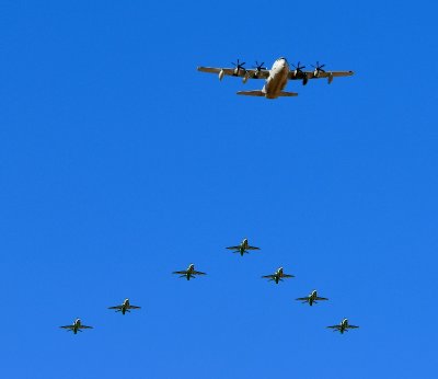 Saudi Hawks, Royal Saudi Air Force Aerobatic Team,  and C-130 Thumamah Airport, Riyadh, Saudi Arabia 300 