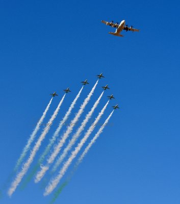Saudi Hawks, Royal Saudi Air Force Aerobatic Team,  and C-130 Thumamah Airport, Riyadh, Saudi Arabia 301 