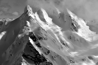Beautiful Three Fingers and Queest-Alb Glacier, Verlot, Cascade Mountains, Washington  183  