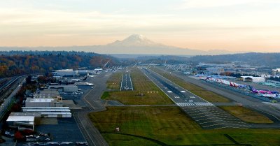 Boeing Field Runway 14L and 14R, King County International Airport, Mount Rainier, Seattle, Washington 611