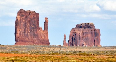 Monument Valley, West and East Mittens, Cabins at Navajo Tribal Park, Navajo Nation, Arizona 308 