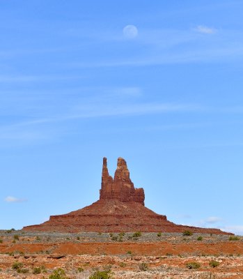 The King on his Throne and the Moon, Monument Valley, Navajo Nation, Utah 406 