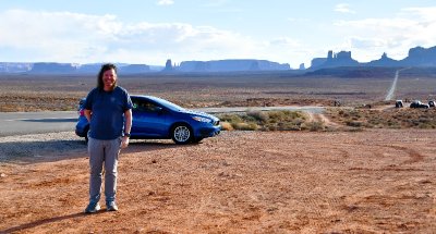 Garrett at Forrest Gump Hill, Highway 163 and Monument Valley, Navajo Nation, Utah and Arizona 509 