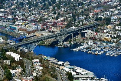 Lake Union and Lake Washington Ship Canal, Freemont Bridge and Aurora Bridge, Freemont Neighborhood, Seattle, Washington 254