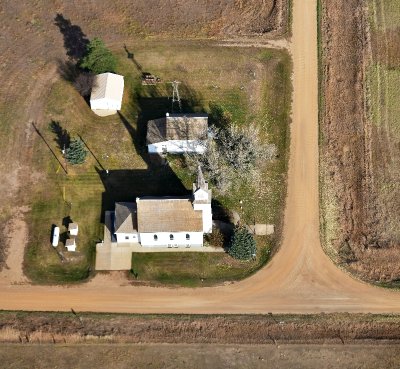 Country Church and Farm in Sweet Briar North Dakota 319 