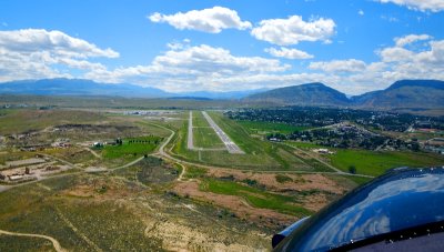 Short Final to runway at Cody Aiirport, Wyoming 241   