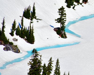 Turquoise Water on Snow Lake, Cascade Mountains, Washington 067 