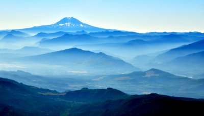 Mount Adams from morning flight in Piper Meridian, Cascade Mountains, Washington 203  