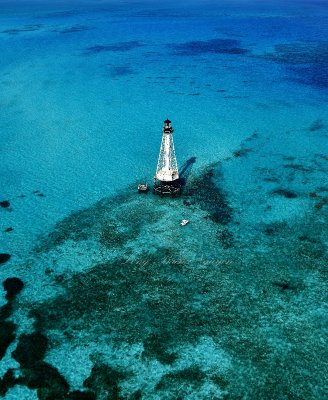 Alligator Reef Lighthouse from Legend Cub, Alligator Reef, Islamorada, Florida Keys, Florida 522 