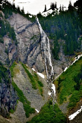 Iceberg Lake and Falls, Overcoat Peak and Chimney Rock, Cascade Mountaints, Washington 269a  