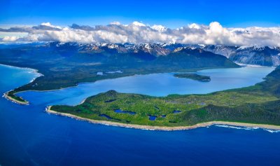 Lituya Bay, Cenotaph Island, Solomon Railroad,Fairweather Range,  Glacier Bay National Monuement, Alaska 637a  