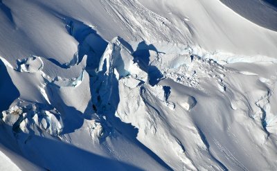 Crevasse on Mazama Glacier, Mt Baker, Cascades Mountain, Washington 493 