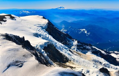 Mount Rainier, Columbia Crest Crater, Sunset Amphitheater, LIberty Cap, Tahoma Glacier, Mt Adams, Mt Hood, Washington 116b