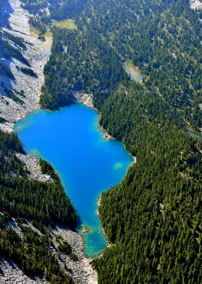 Lake Ilswoot, Cloudy Lake, Emerald Lake, Necklace Valley, Cascade Mountains, Washington 320 