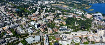 University of Washington Campus, Husky Stadium, UW Medical Center, Union Bay Natural Area, University Village,  