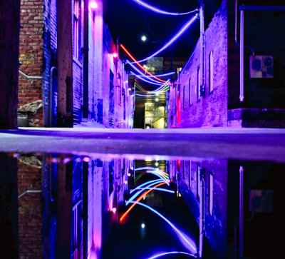 The Lighting of Gallery Alley in Lincoln, Nebraska  360a 
