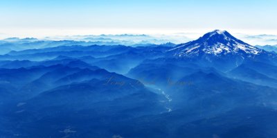 Mount Rainier National Park, Smoke covered Cascade Mountains, Washington 043b 