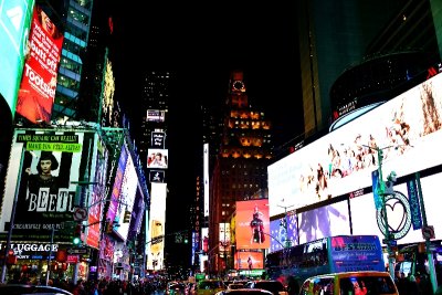 Times Square at NIght in New York City, Manhattan, New York, USA 071a  