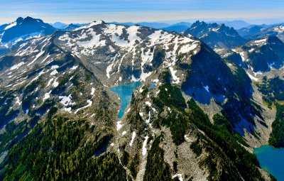 Mount Hinman, Hinman Glacier, Hinman Lake, Lake Lepul,  Mount Daniel, Lynch Glacier, Lake Ilswoot, Bears Breast Mountain, 