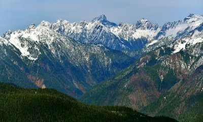 Mineral Butte, Crested Butte, Sheep Gap Mountain, Sloan Peak, Silvertip Peak, Wilmans Peak, Cascade Mountains, Washington 356