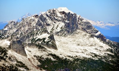 Majestic Whitehorse Mountain in front Mount Baker, Cascade Muontains, Washington 250  