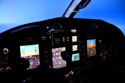 Aircraft Cockpit at 40,000 feet with -66C temperature over Lake View and Kalamath Falls 078  