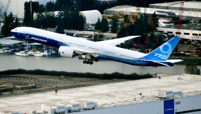 Boeing 777-9 departed Boeing Field, KBFI, Seattle, Washington 389  
