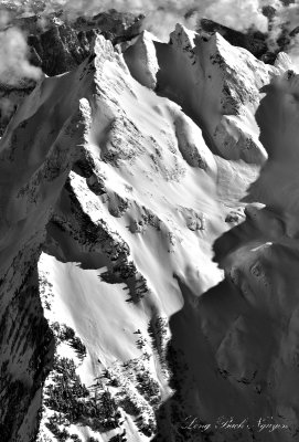 Three Fingers Mountain, Queest-Alb Glacier, Cascade Mountains, Washington 1185 