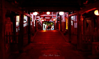 Japanese Covered Bridge Interior in Hoi An, Vietnam 1469 