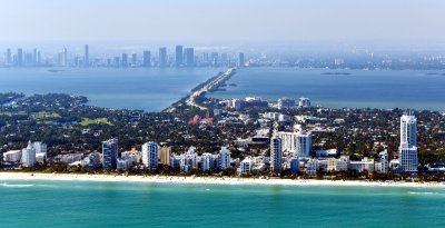 Miami Bay Shore and Mid Beach, Julia Tuttle Causeway I-195, Biscayne Bay, Miami, Florida 361  