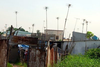 TV antennas in section of Saigion, Vietnam 120 