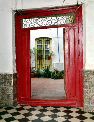 Red Door to Inner Court, Yellow Window, Marbella, Malaga, Spain 159
