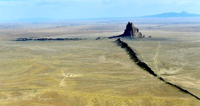 Shiprock Peak, Navajo-Tsé Bitʼaʼí, Rock with Wings or Winged Rock, Navajo Nation in San Juan County, New Mexico 1240