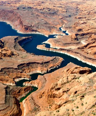 Desha Canyon and Creek, San Juan River, Lake Powell, Wilson Creek, Wilson Mesa, Glen Canyon Natl Rec Area, Navajo Nation, Utah 