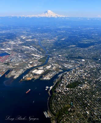 Tacoma, Port of Tacoma, Puyallup River, Fife, Sumner, Mount Rainier, Mt Adams, Washington 392 